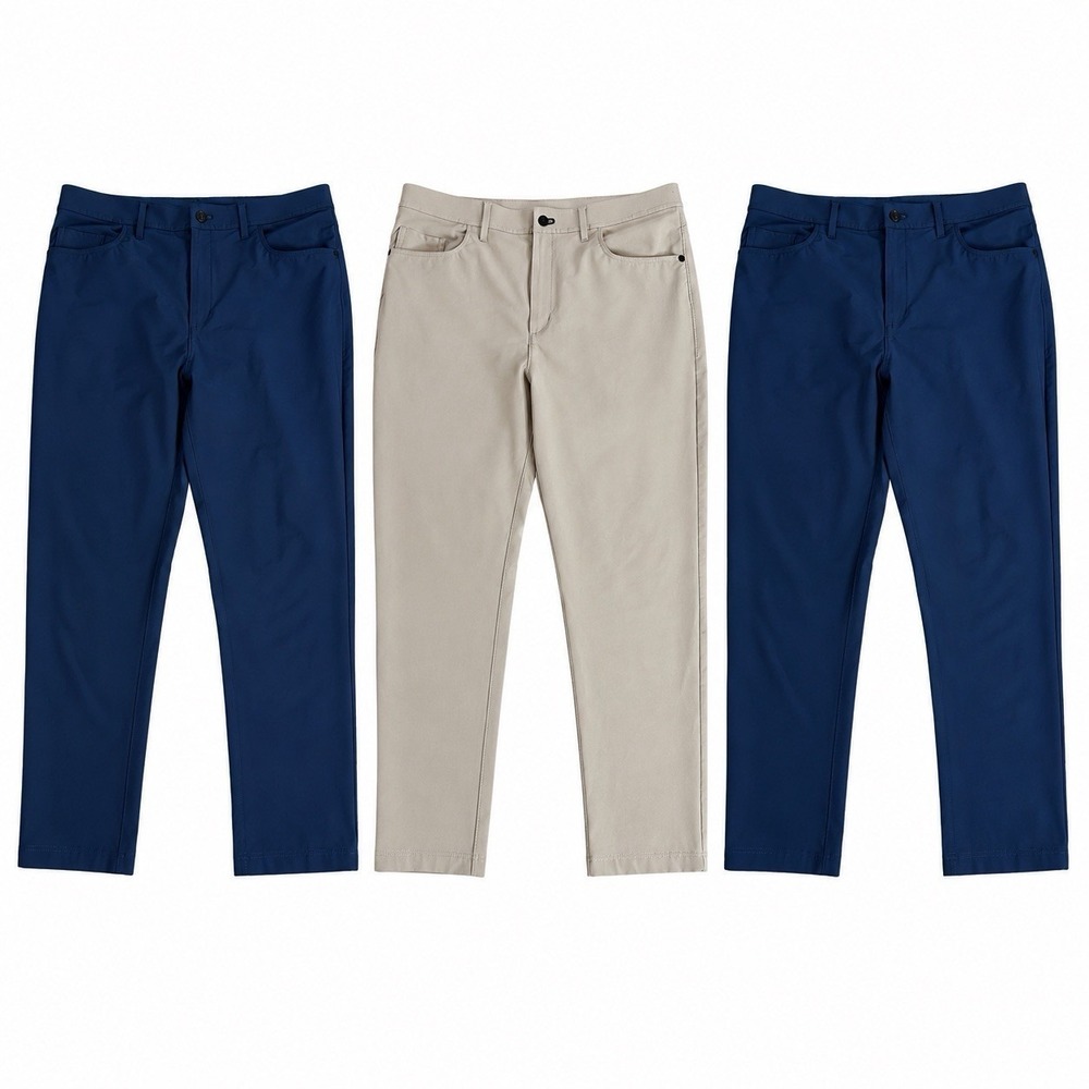 Lot of 3 Public Rec Gamechanger Pants Men 40x30 Blue 5-Pocket Stretch Golf Chino